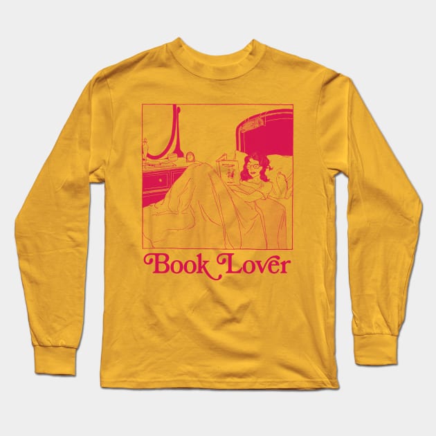 Book Lover - Aesthetic Retro Design Long Sleeve T-Shirt by DankFutura